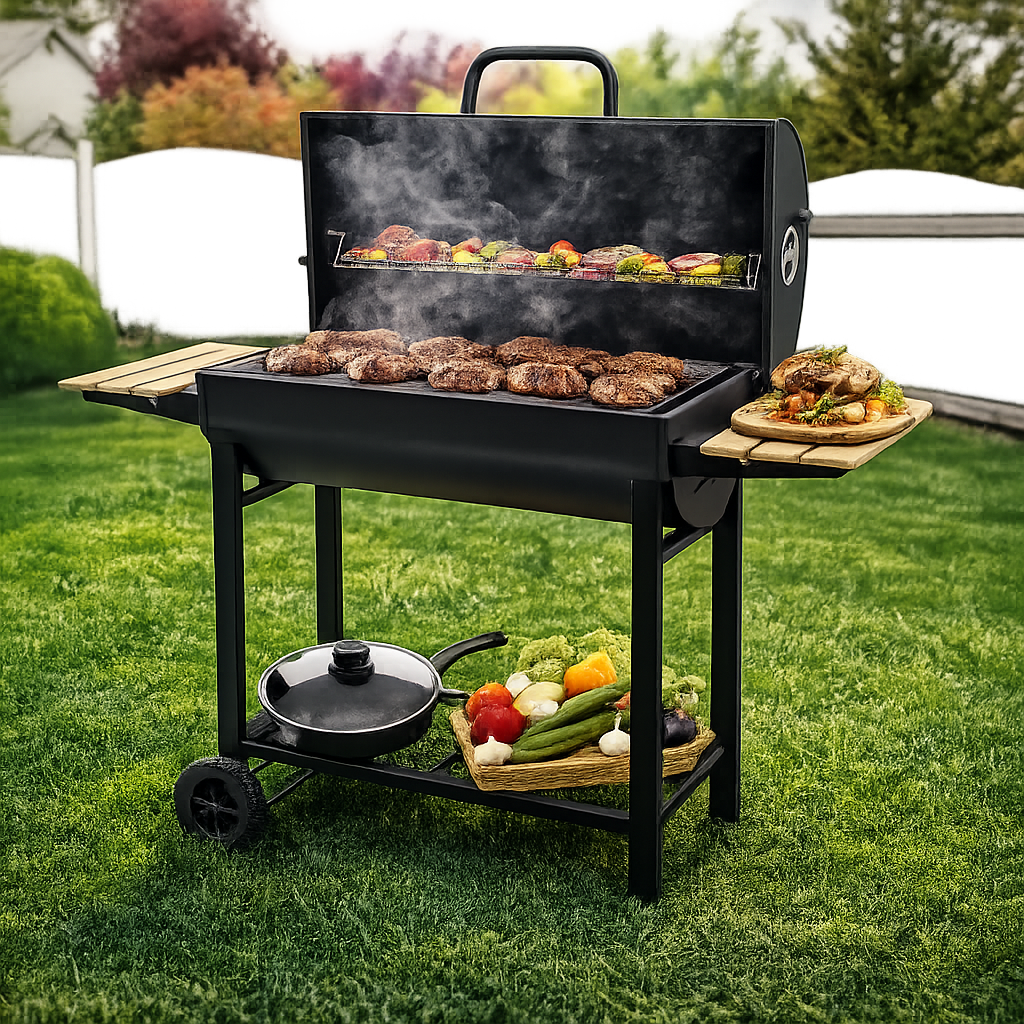 BlackHearth YardMaster Barrel Charcoal Cart Grill
