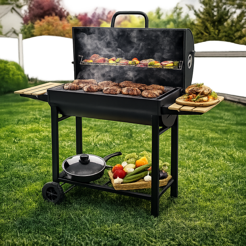 BlackHearth YardMaster Barrel Charcoal Cart Grill